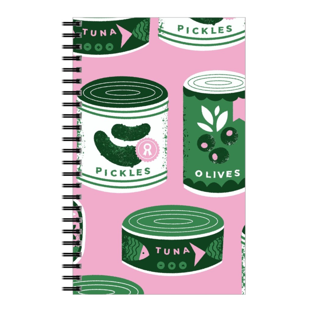 Canned Goods Notebook, 5x8, Pink