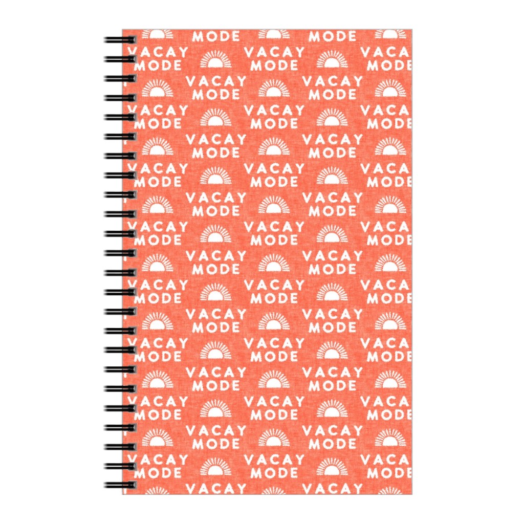Vacay Mode and Sunshine Notebook, 5x8, Orange