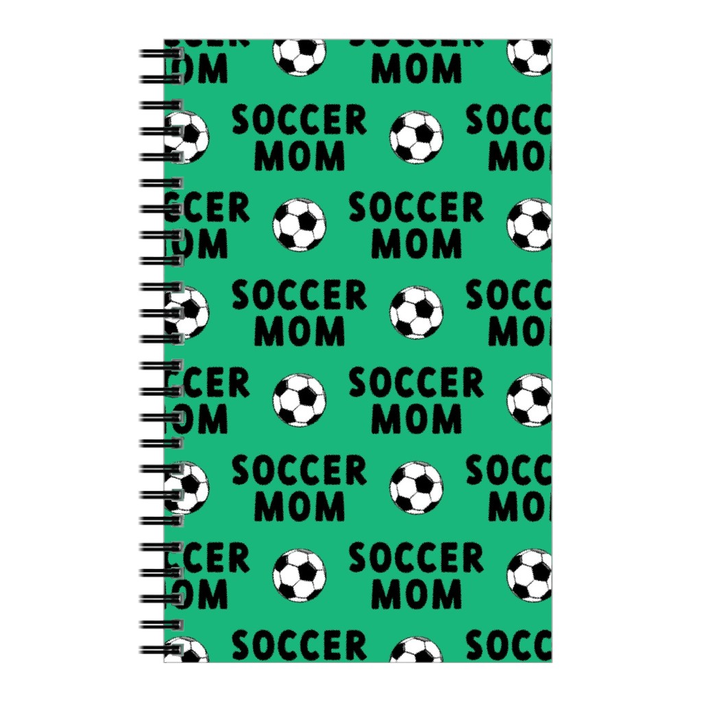 Soccer Mom - Green Notebook, 5x8, Green