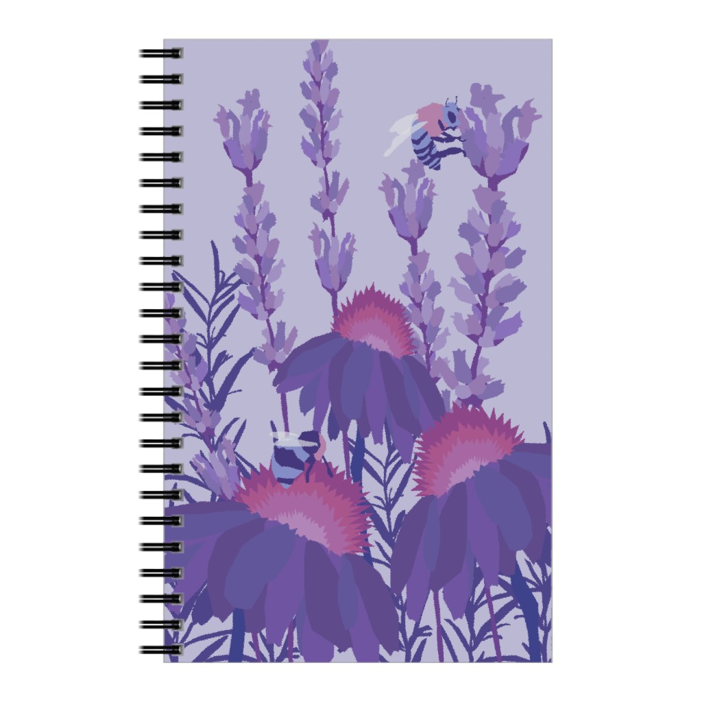 Lavender Fields - Purple Notebook, 5x8, Purple