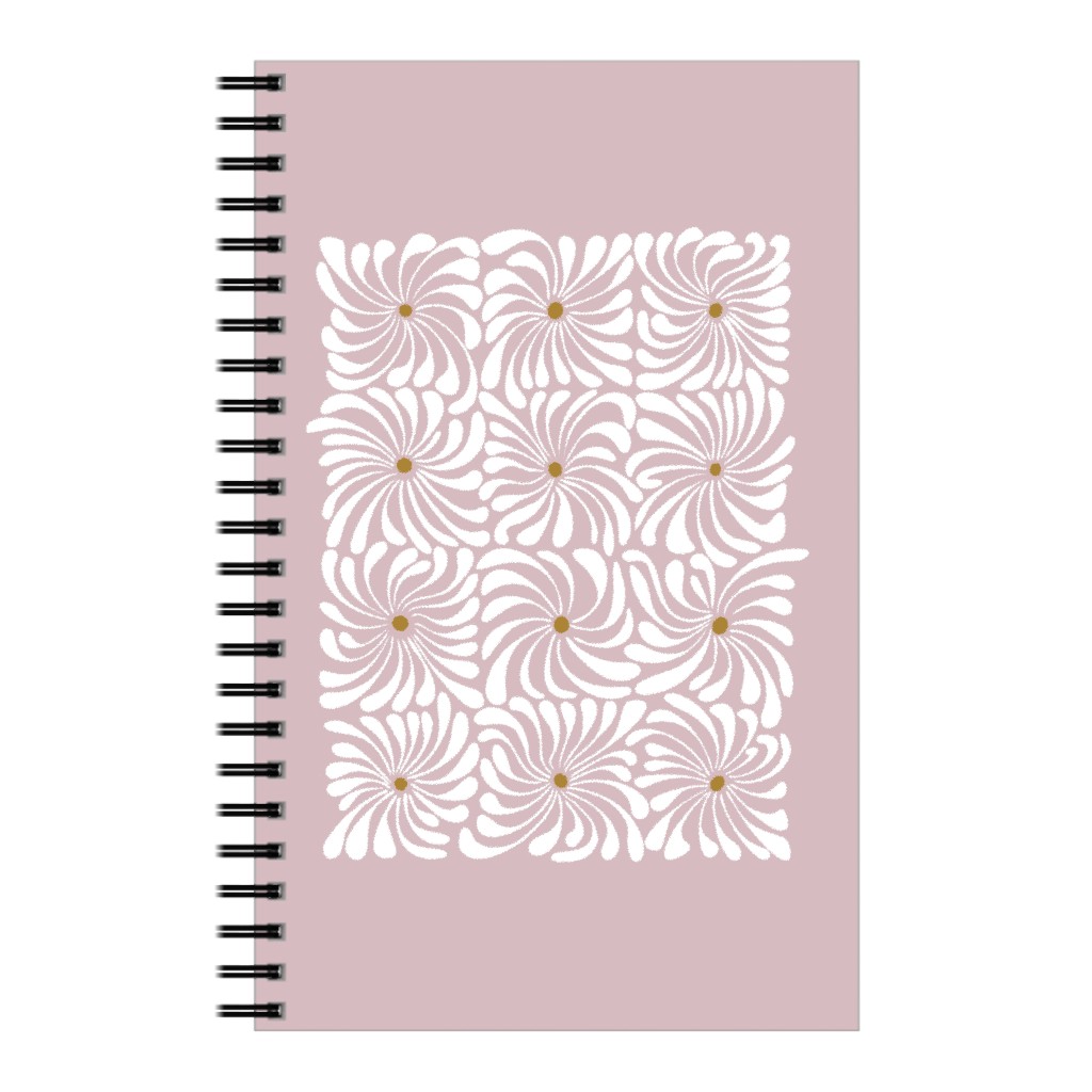 Mod Daisy Grid Notebook, 5x8, Pink