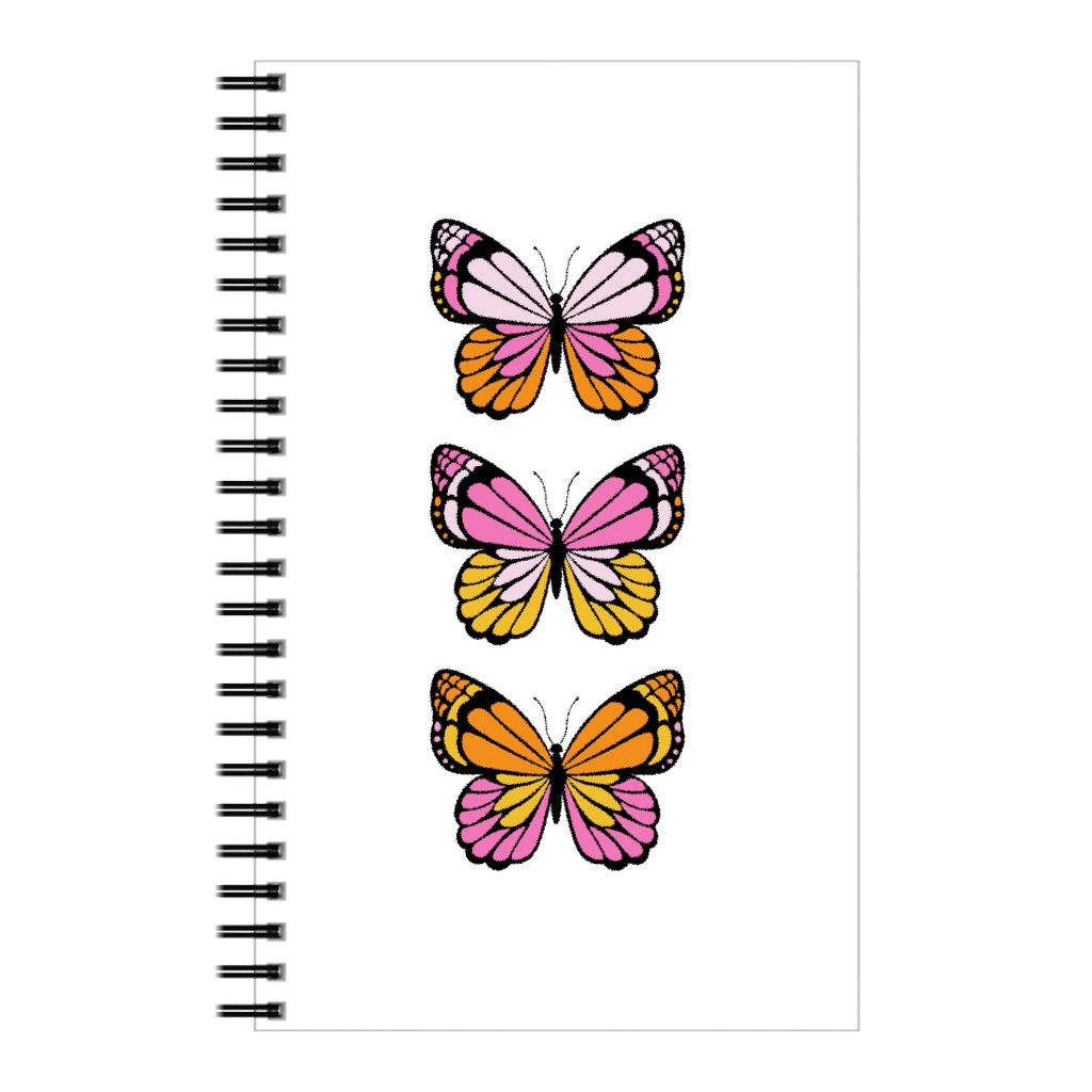 Butterfly Y2k - Warm Notebook, 5x8, Multicolor