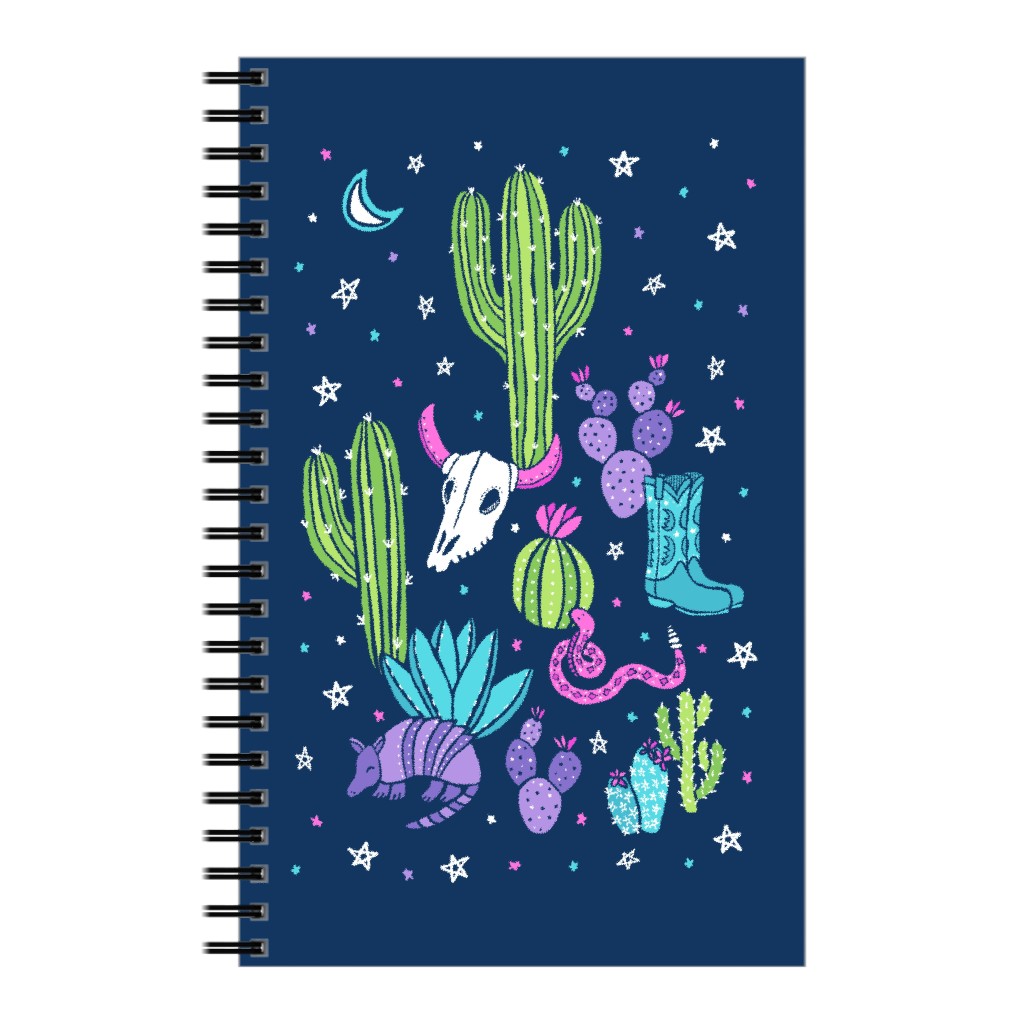 Old Desert Nights - Multi on Navy Notebook, 5x8, Blue, True Blue