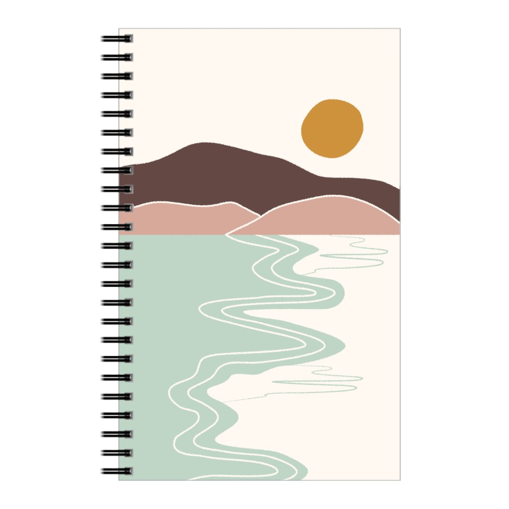 Minimal Beach - Earth Tones Multi Notebook, 5x8, Multicolor