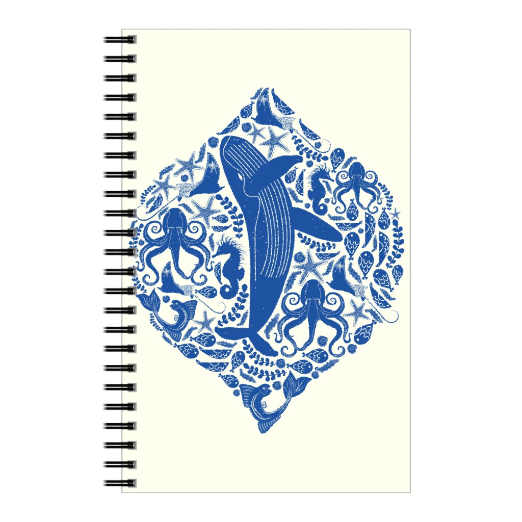 Into My Ocean - Blue Notebook, 5x8, Blue