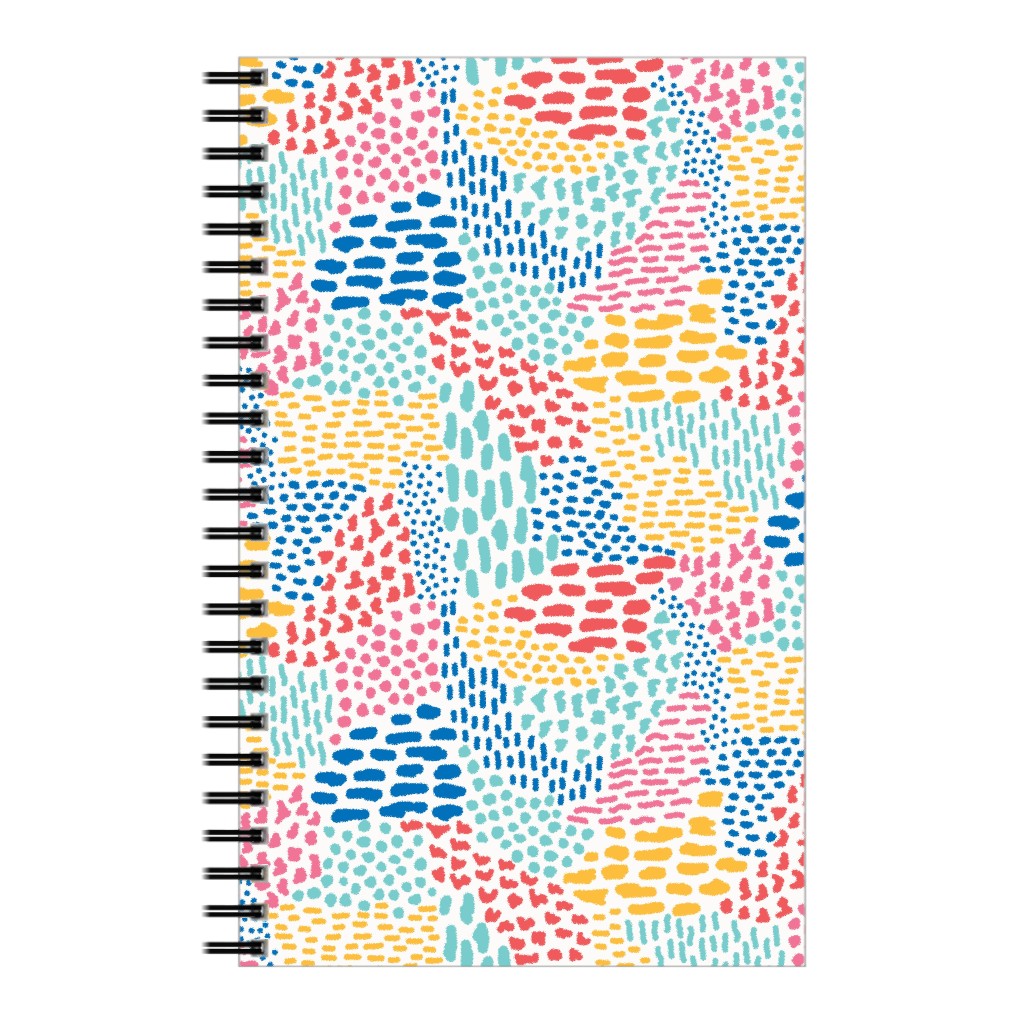 Abstract Colorful Dots and Dashes - Multi Notebook, 5x8, Multicolor
