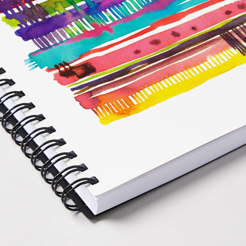 Watercolor Irregular Vainica Stripes - Multi Notebook | Shutterfly