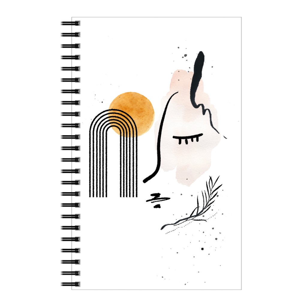 Sun Lady - Neutral Notebook, 5x8, White
