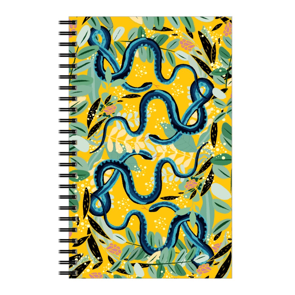 Welcome To the Bright Wild Jungle - Yellow and Green Notebook, 5x8, Yellow