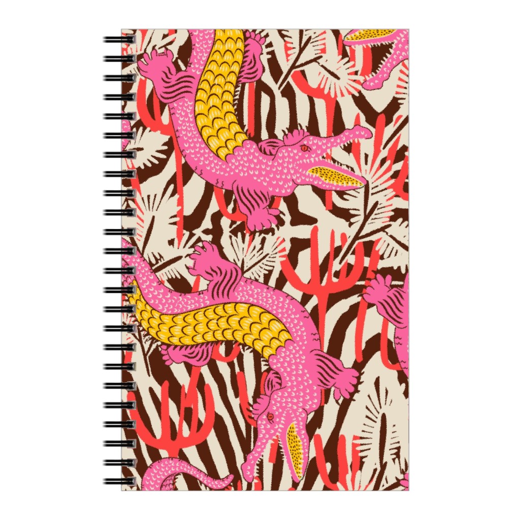 Bazaar Maxima Gator Notebook, 5x8, Pink