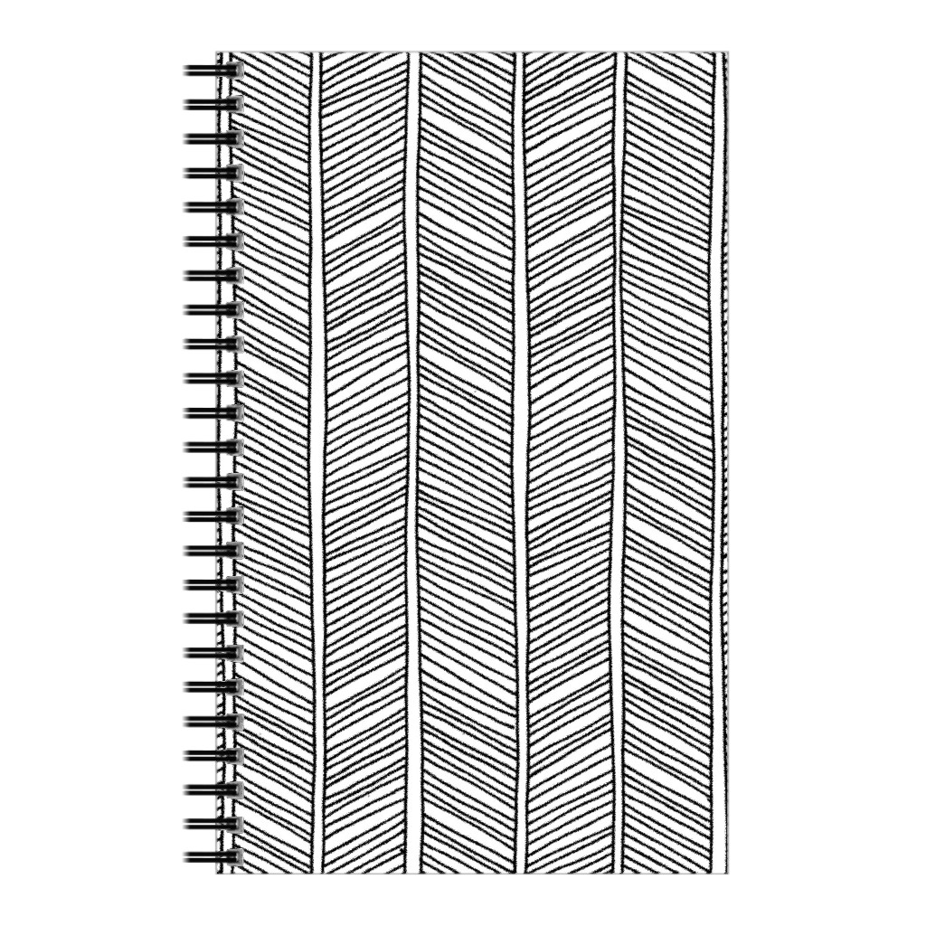 Vines + Lines - Neutral Notebook, 5x8, Black, Black