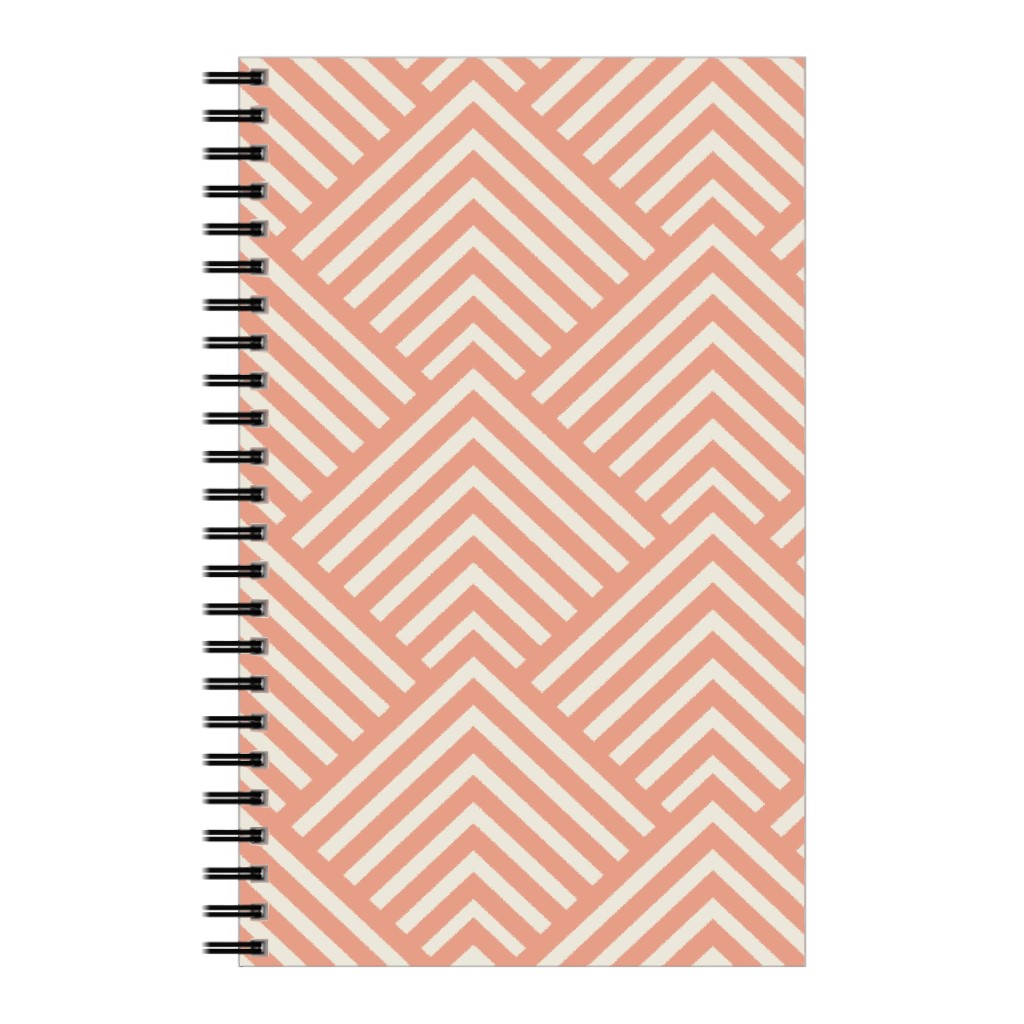 Mod Triangles - Blush Notebook, 5x8, Pink