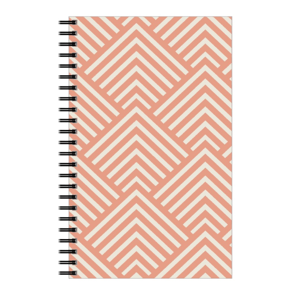 Mod Triangles - Blush Notebook, 5x8, Pink, Bright Pink