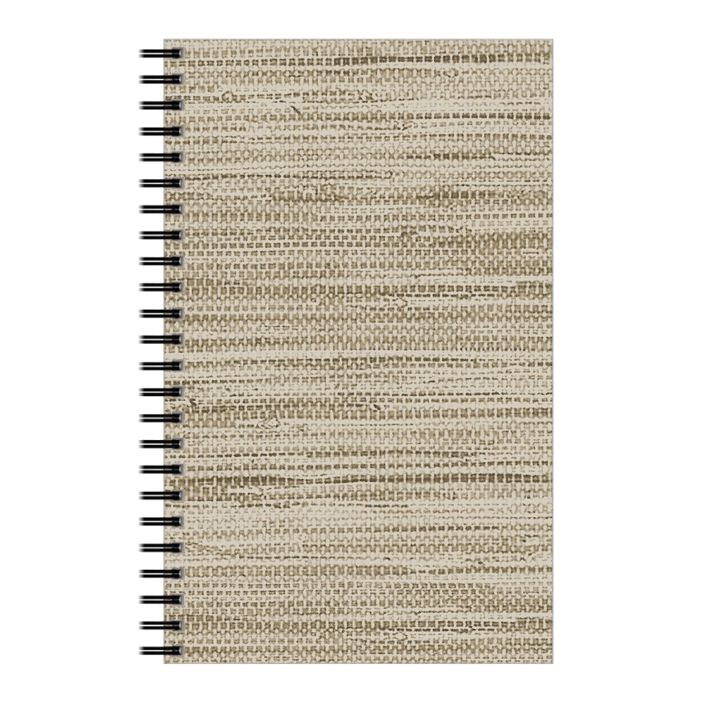 Grasscloth Notebook, 5x8, Beige