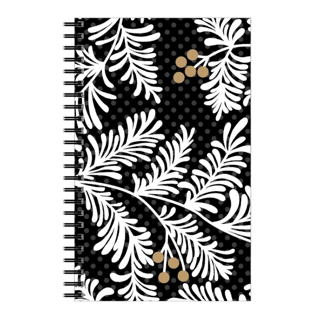 Winter Branches Notebook, 5x8, Black