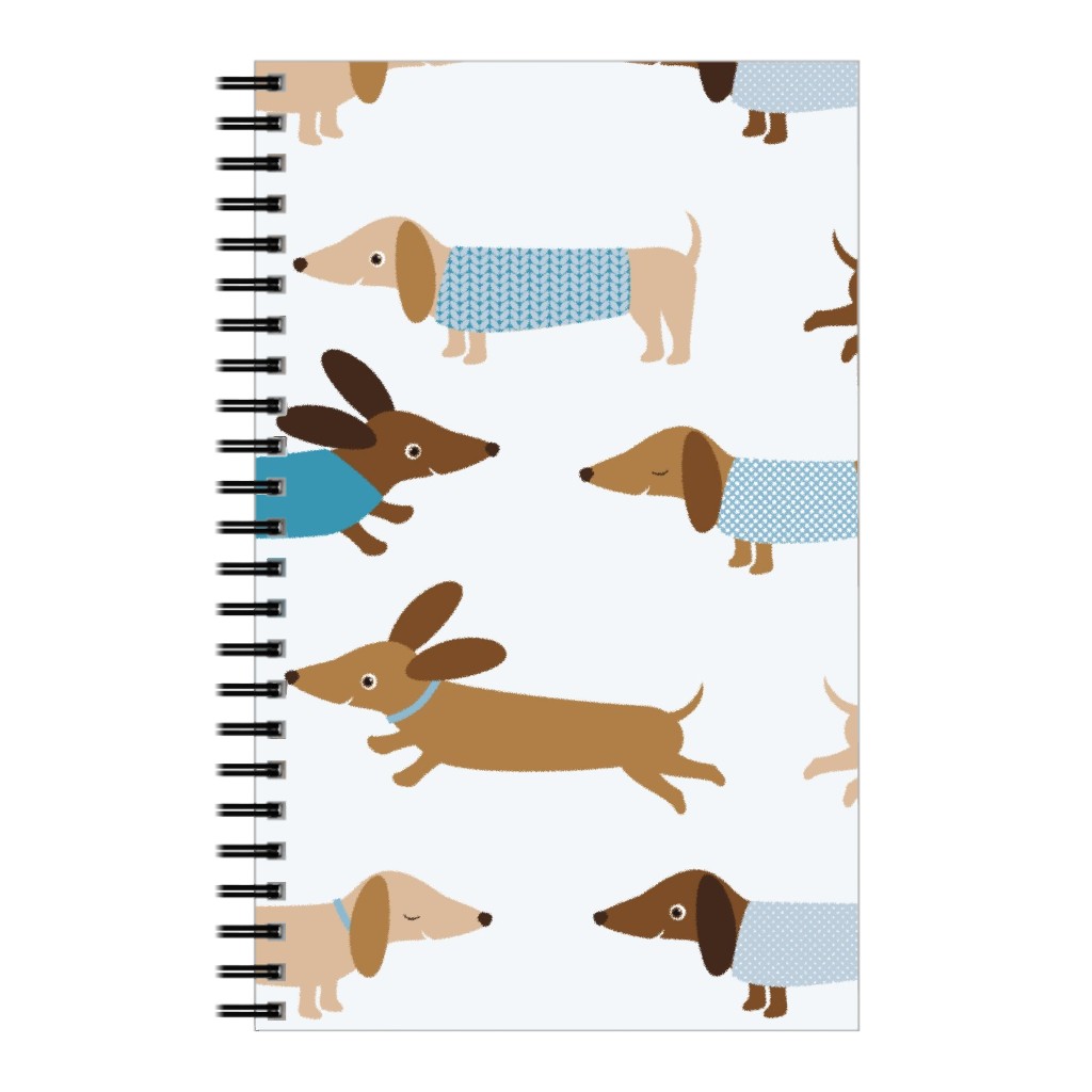 Daschunds Notebook, 5x8, Multicolor