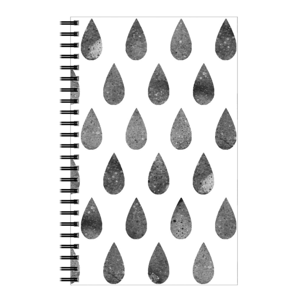 Drops Notebook, 5x8, Gray
