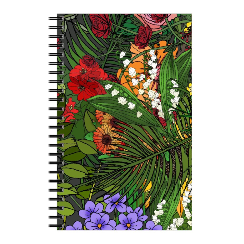 Botanic Garden Notebook, 5x8, Multicolor