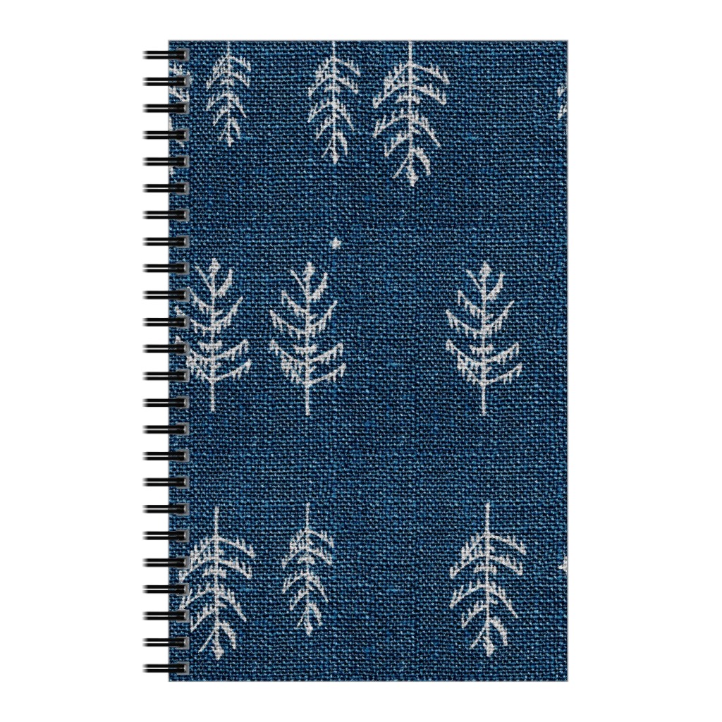 Arctic Night Forest - Navy Notebook, 5x8, Blue