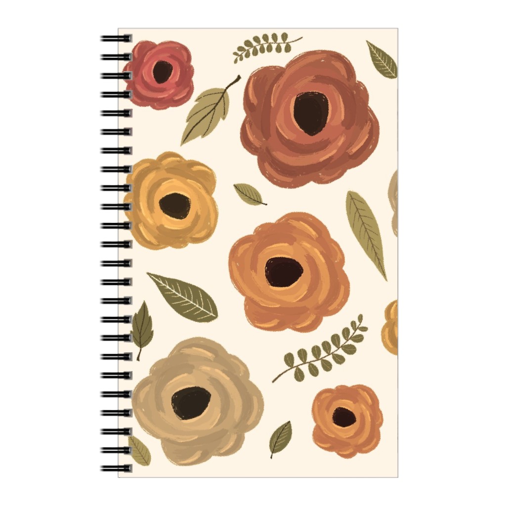 Fall Flowers - Light Notebook, 5x8, Multicolor