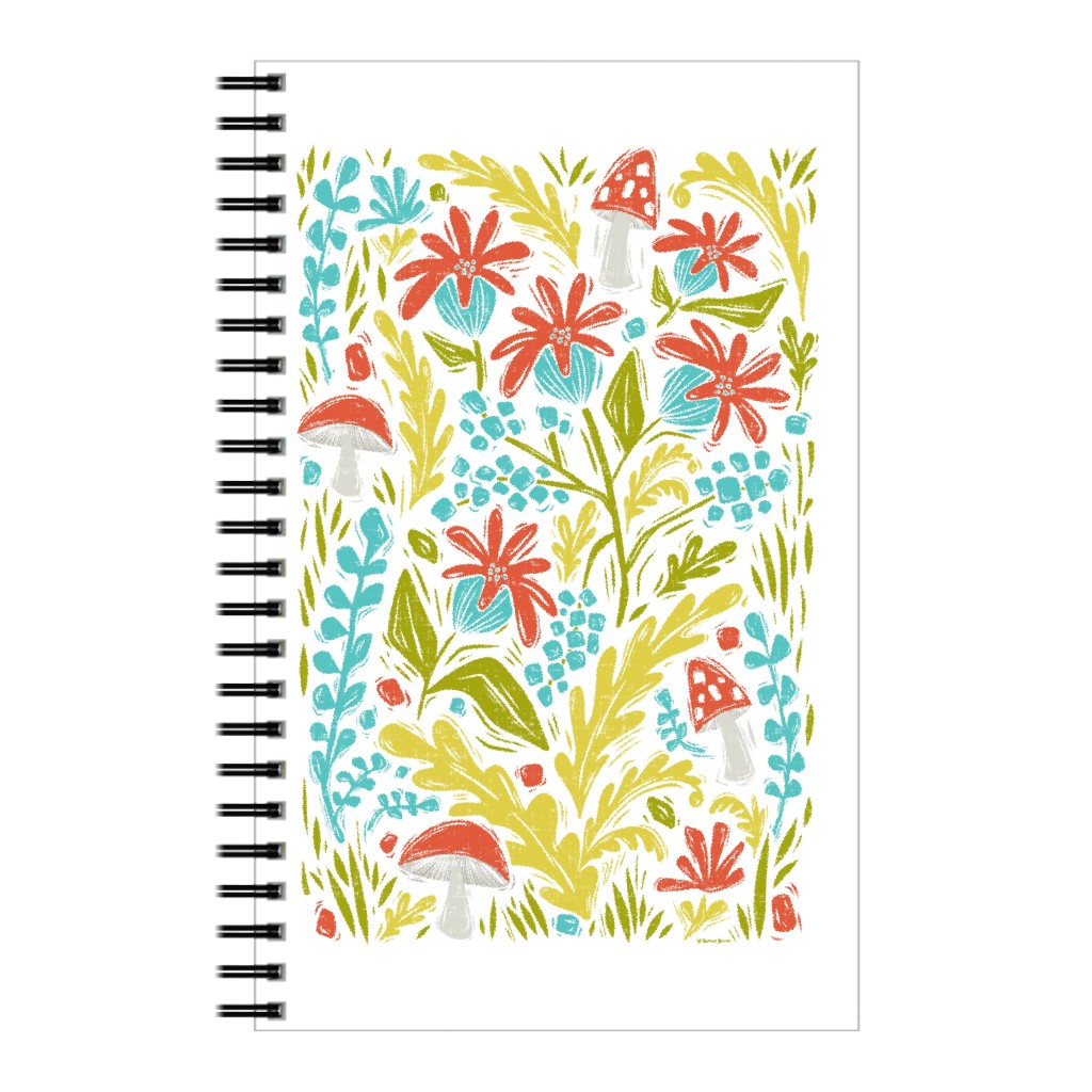 Botanical Forest Block Print - Multi Notebook, 5x8, Multicolor