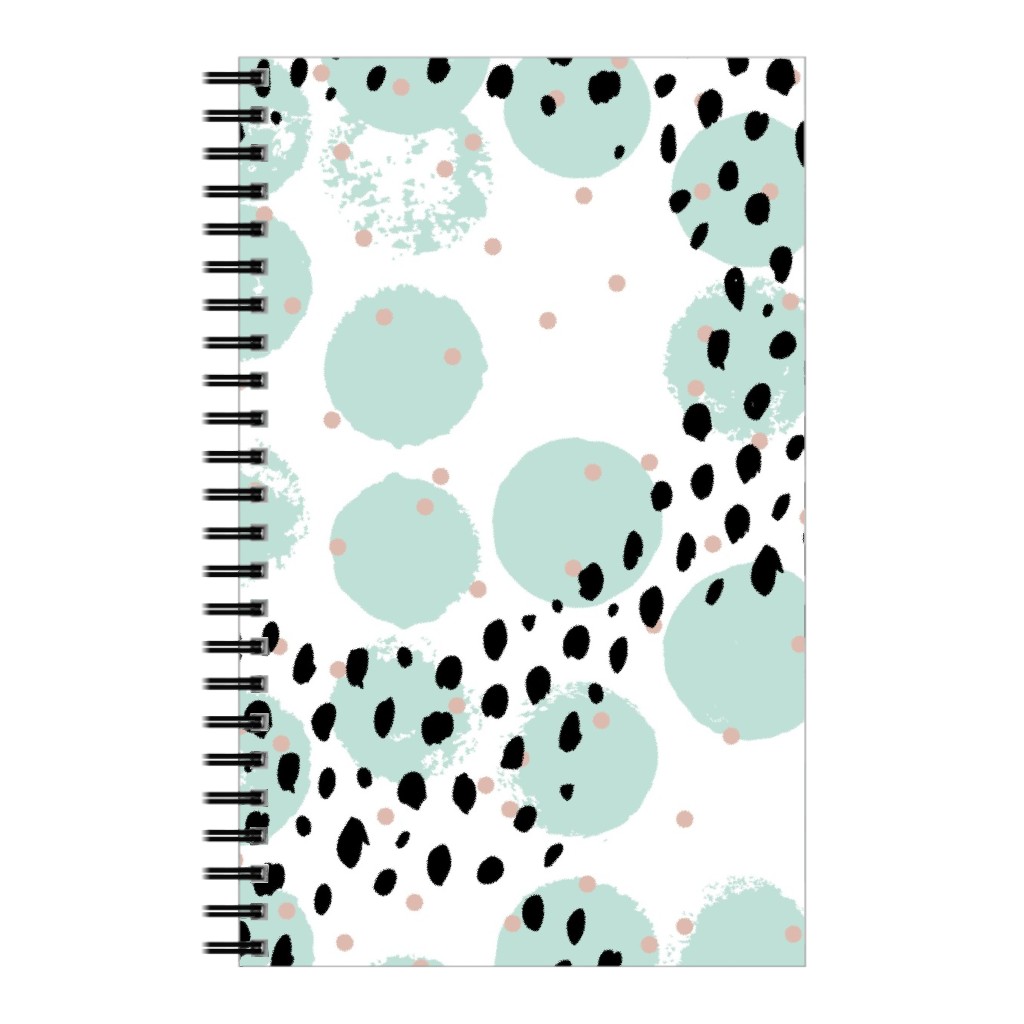 Abstract Rain - Green Notebook, 5x8, Green