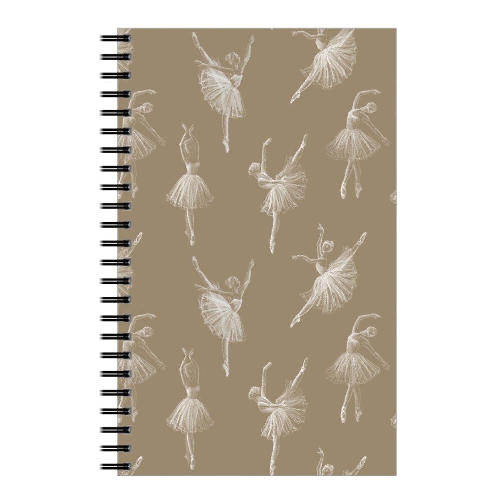 Ballerinas Notebook, 5x8, Brown