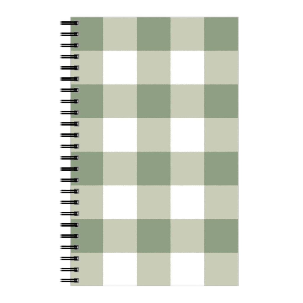 Plaid - Green Notebook, 5x8, Green