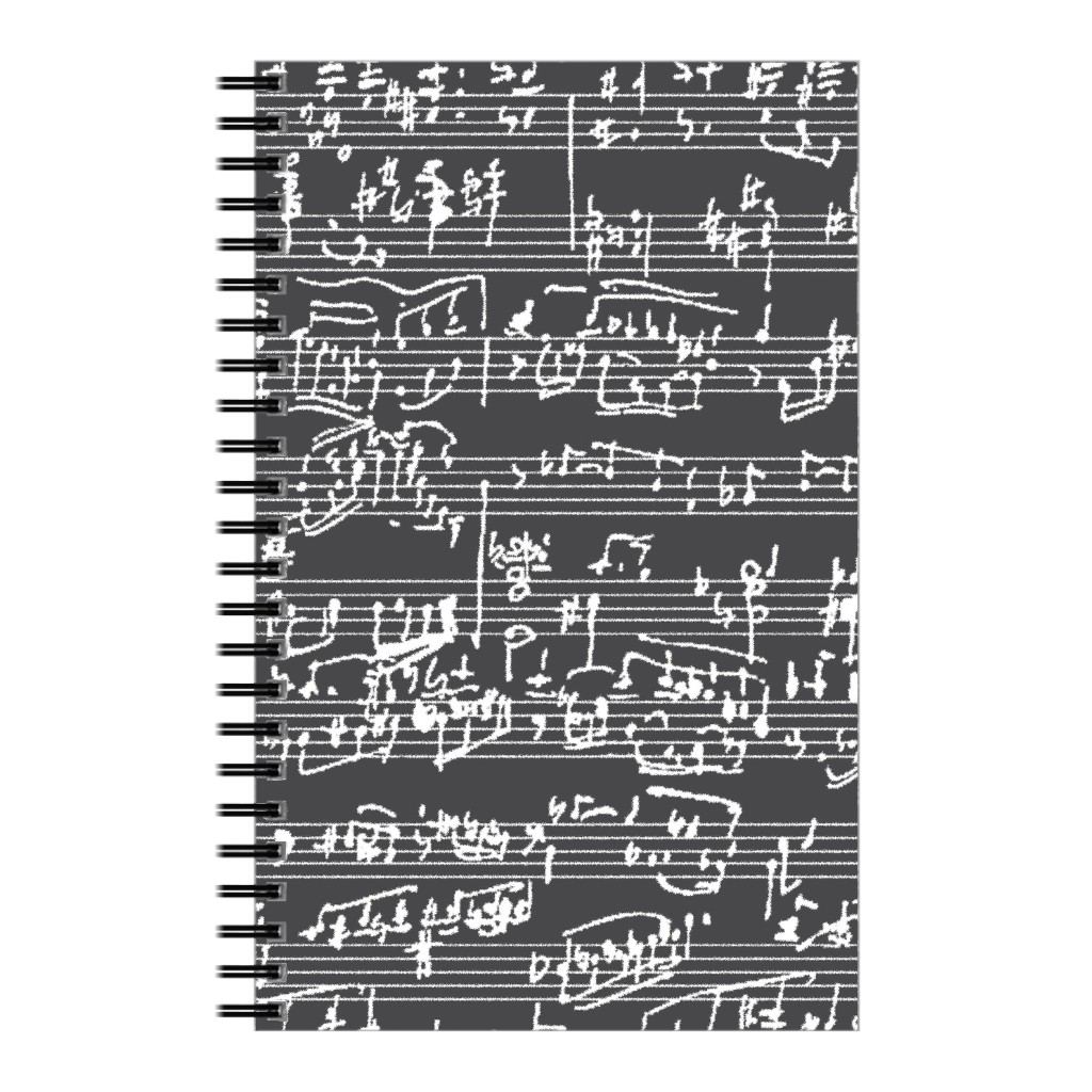 Handwritten Sheet Music Notebook, 5x8, Gray, Flint