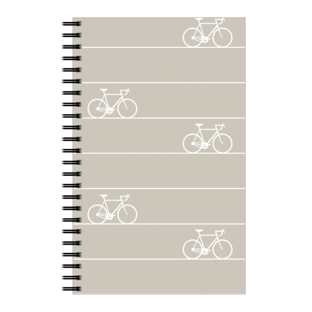Biking Notebook, 5x8, Beige