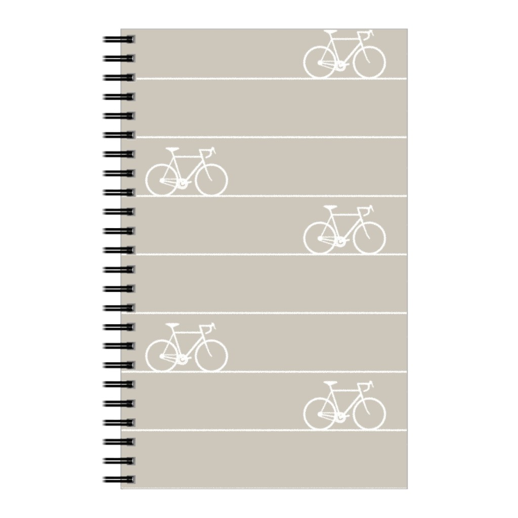Biking Notebook, 5x8, Beige, Wheat