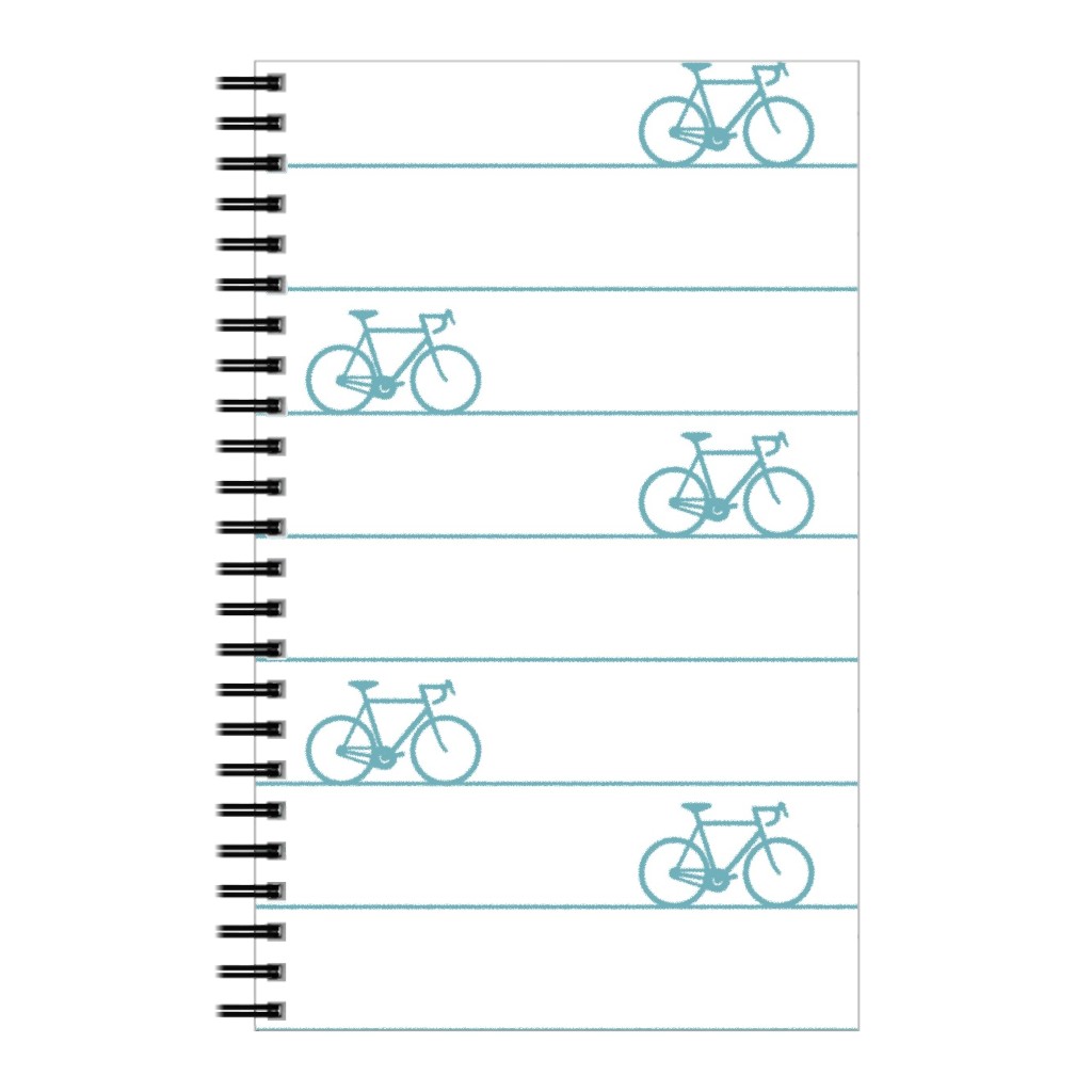 Biking Notebook, 5x8, Blue, Boardwalk