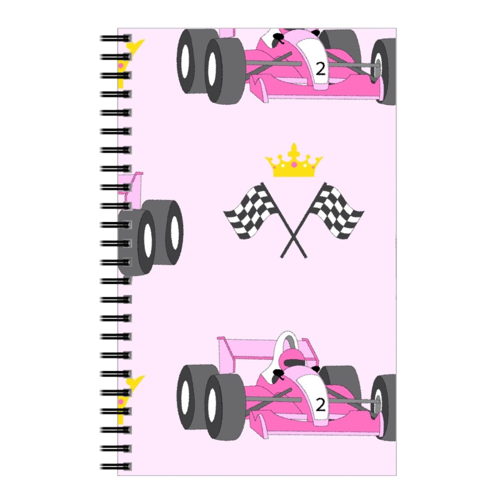 Race Cars Pink Notebook Shutterfly