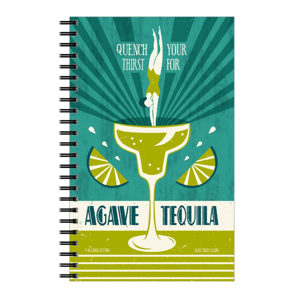 Quench Your Thirst - Green Notebook, 5x8, Green, Classic Green