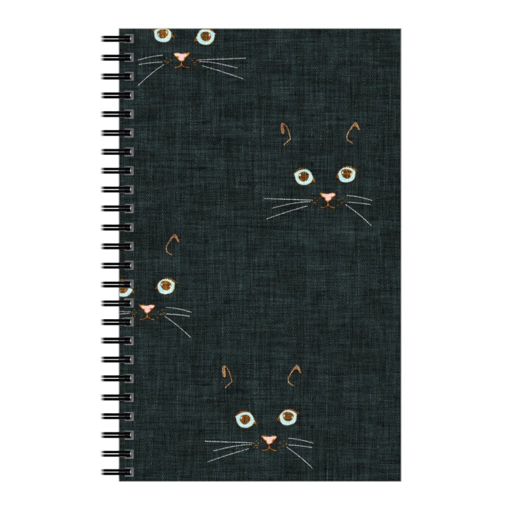 Cat Face Black Notebook Shutterfly
