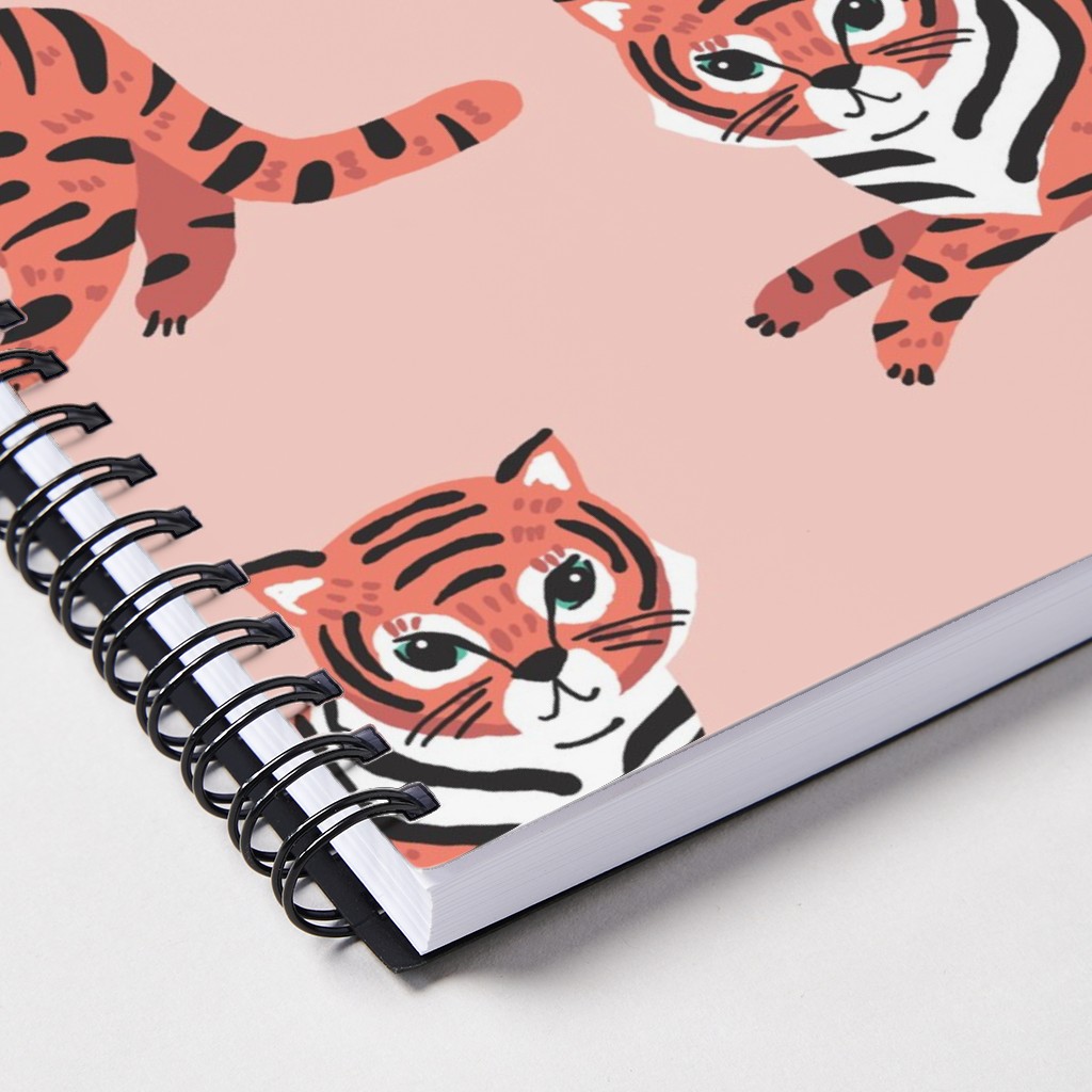 Jungle Tigers Blush and Coral Notebook Shutterfly