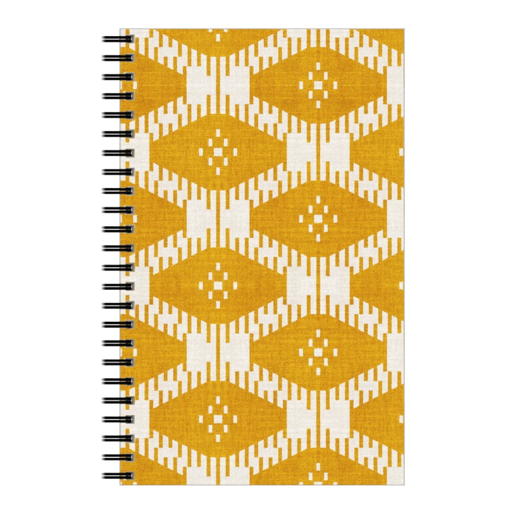 Stella Ikat - Yellow Notebook, 5x8, Yellow