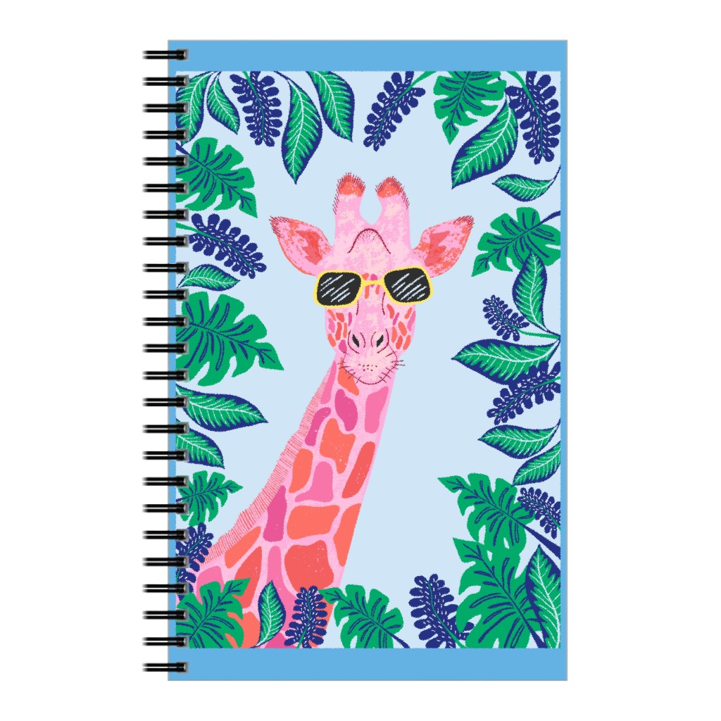 Cool Giraffe Notebook, 5x8, Multicolor