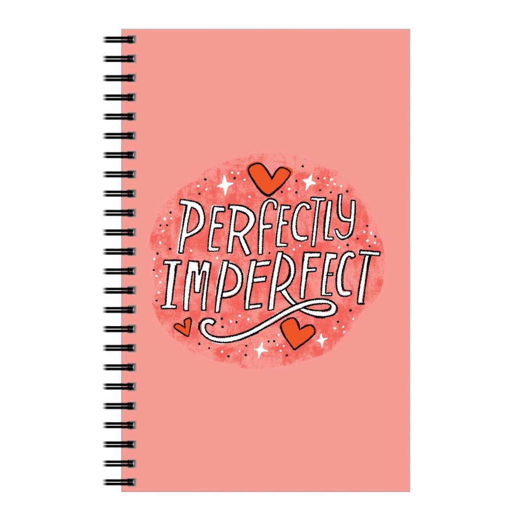 Perfectly Imperfect - Pink Notebook, 5x8, Pink, Bright Pink