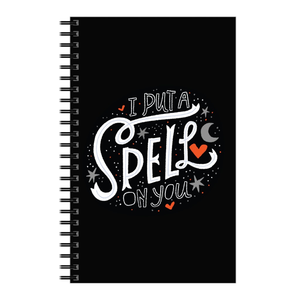 I Put a Spell on You - Black Notebook, 5x8, Black, Black