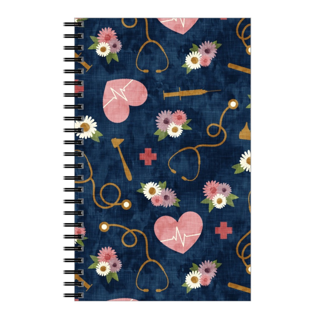 Floral Nurse Melody - Nursing - Blue Notebook | Shutterfly