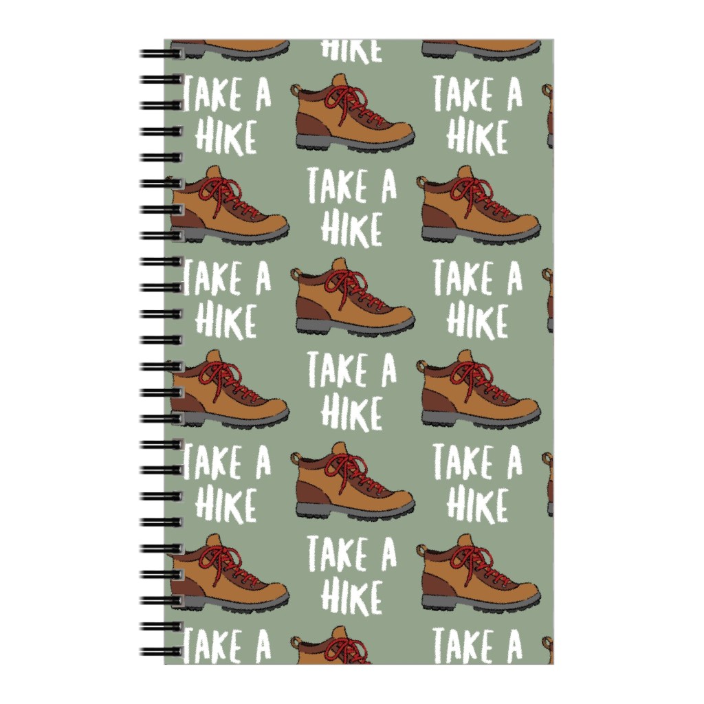 Hiking, Take a Hike - Green Notebook, 5x8, Green