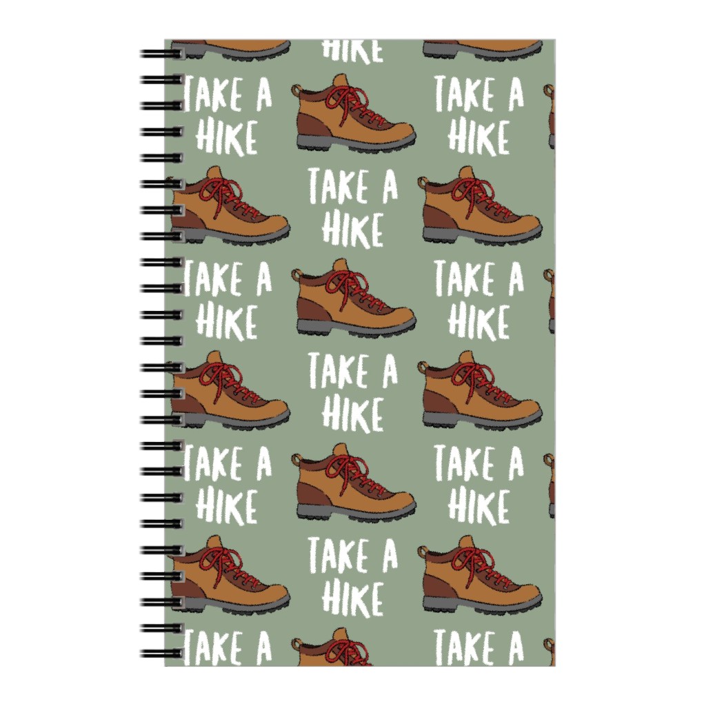 Hiking, Take a Hike - Green Notebook, 5x8, Green, Classic Green