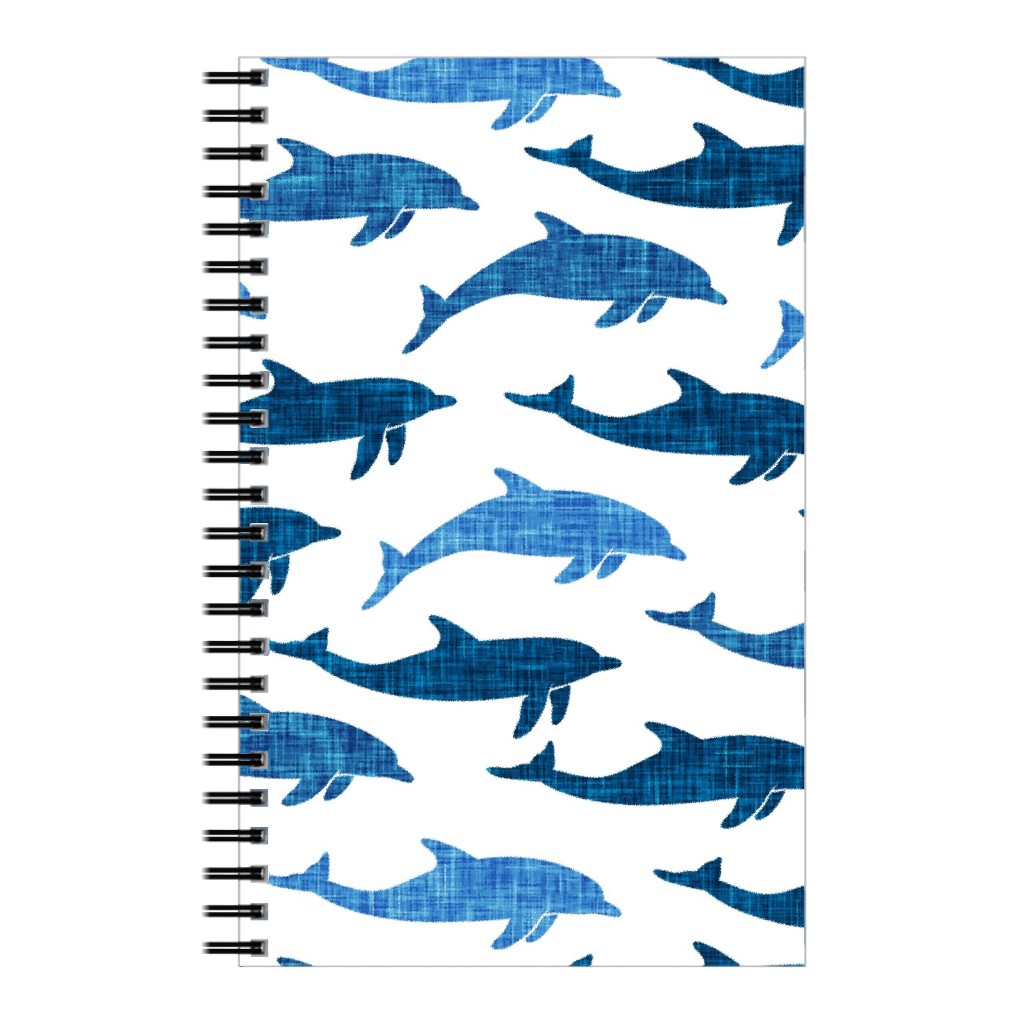 Dolphins Notebook, 5x8, Blue, Pool