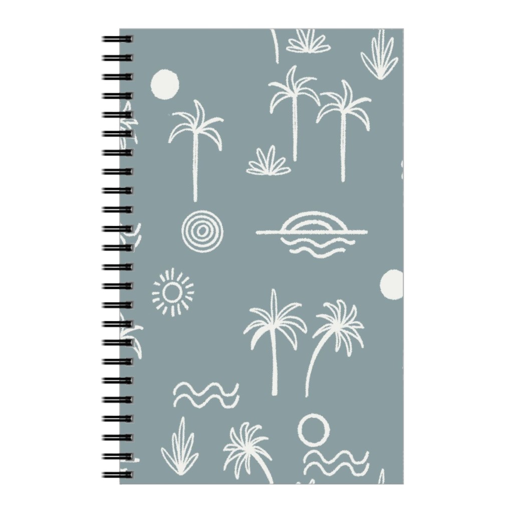 Summer Sun - Slate Notebook, 5x8, Blue