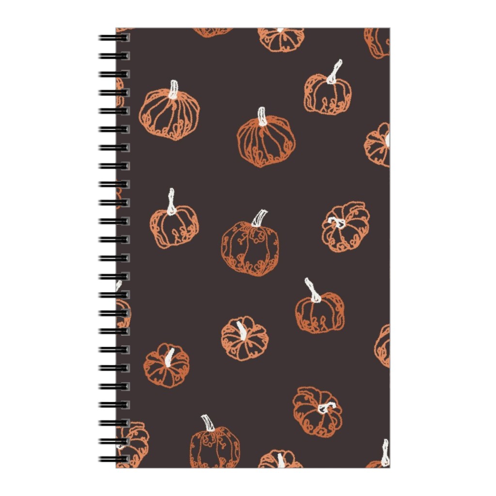 Pumpkins Notebook, 5x8, Brown