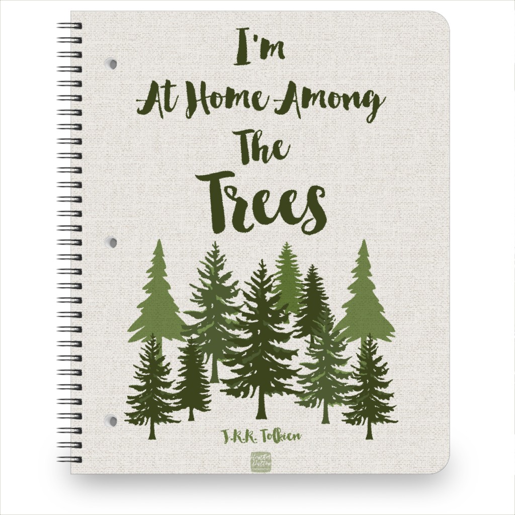 At Home Among the Trees Quote Notebook, 8.5x11, Green