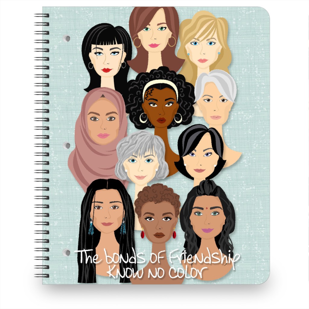 the Bonds of Friendship - Multi Notebook, 8.5x11, Multicolor