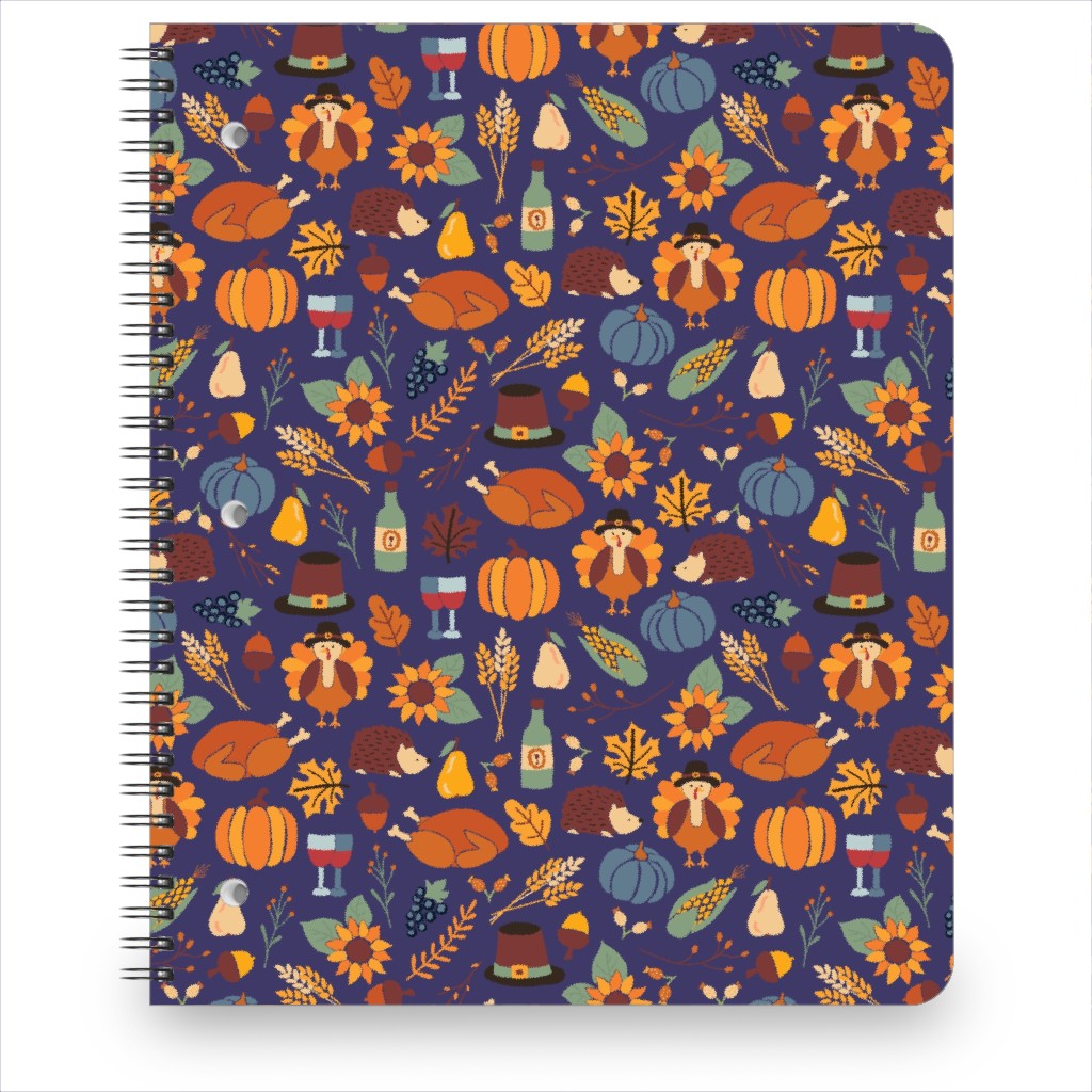 Thanksgiving Table Notebook, 8.5x11, Multicolor