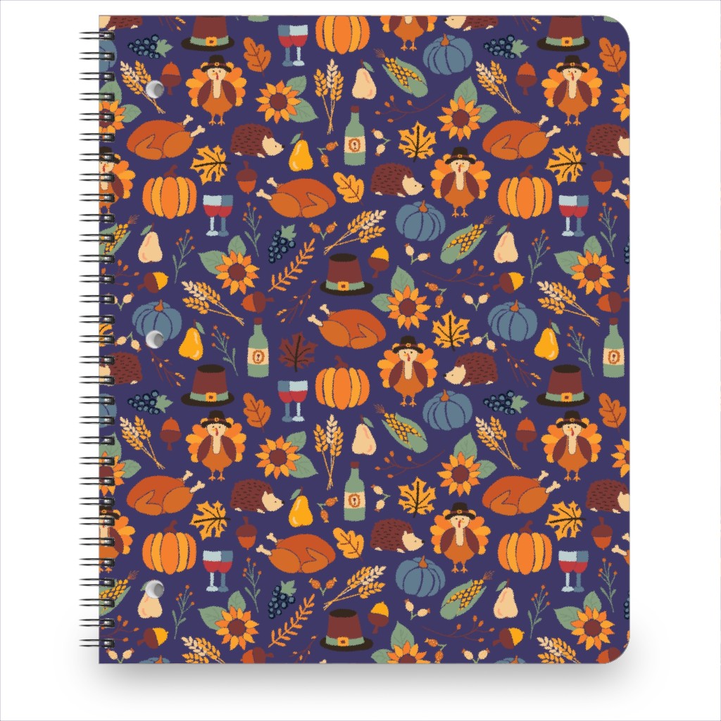 Thanksgiving Table Notebook, 8.5x11, Multicolor, Viola